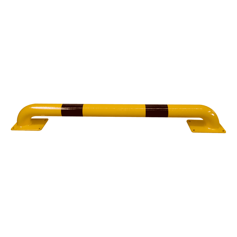 Poutre de protection au sol Ø 60 mm – Hauteur 115 mm jaune/noir