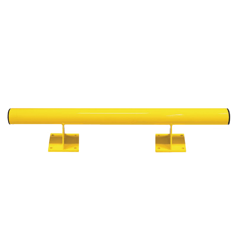 Poutre de protection au sol Ø 76 mm – Hauteur 200 mm, jaune/noir