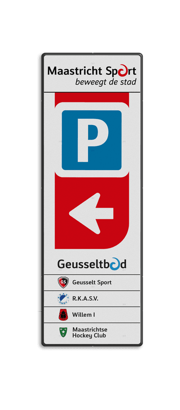 Routebord 520x1540mm + eigen opdruk