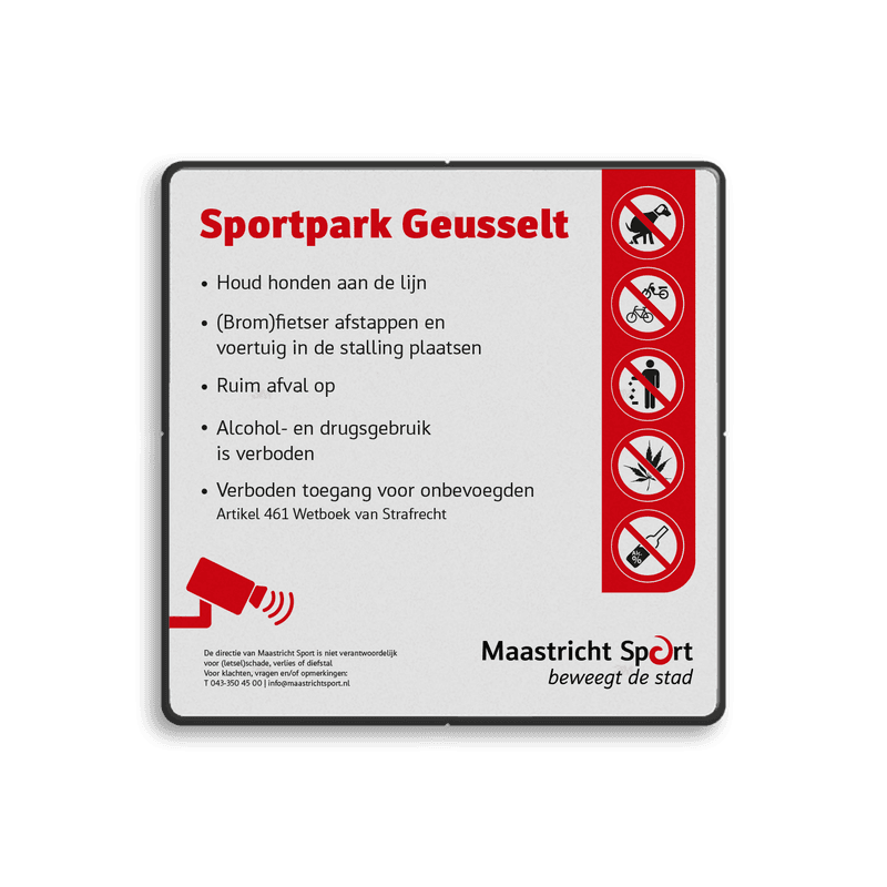 Spelregel- Veldbord vierkant + eigen opdruk