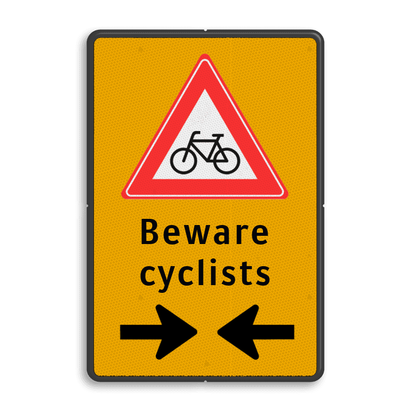 Tekstbord WIU geel/zwart 3 regelig