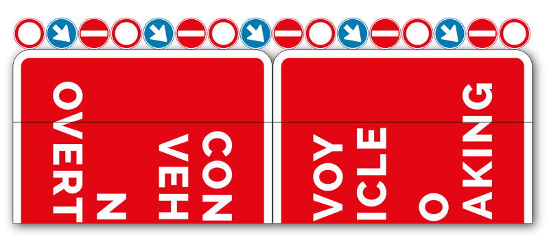25142 - Stickerset rood/wit convoy vehicle - klasse 3 - HERANTE