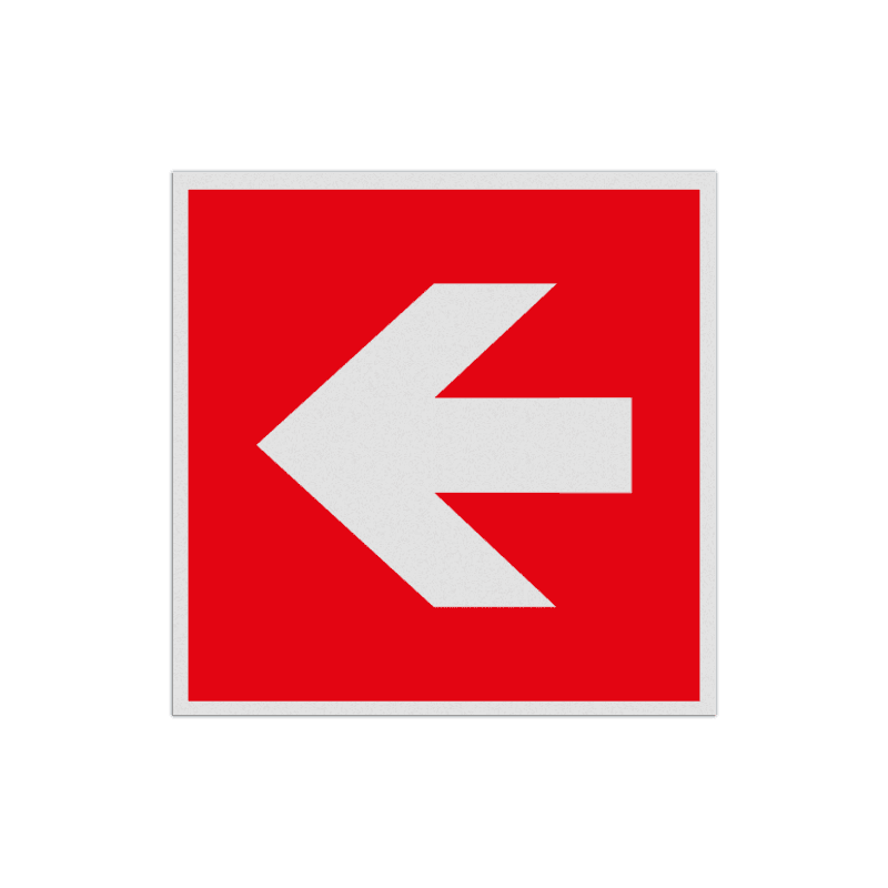 Veiligheidspictogram - Pijl Links brandbestrijdingsmiddel - reflecterend