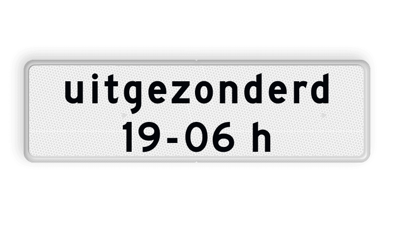 Verkeersbord RVV OB203p - Onderbord - Geldt alleen voor periode