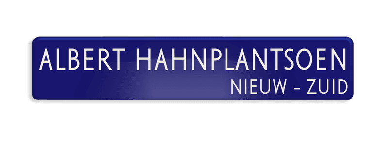 Straatnaambord aluminium DOR 1000x200mm - type Amsterdam