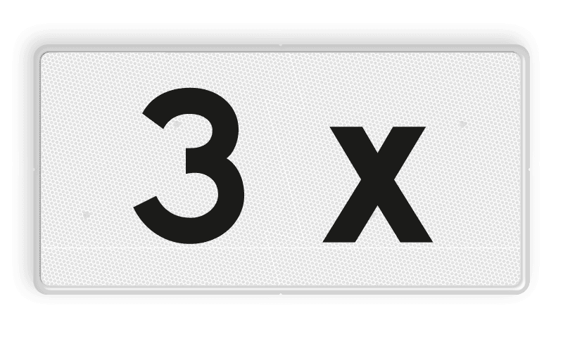 Verkeersbord RVV OBE04 - Onderbord - 3x OB504