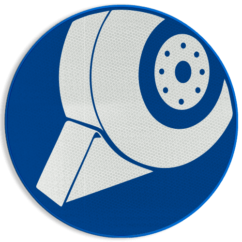 Veiligheidsbord - Wielkeg gebruik verplicht