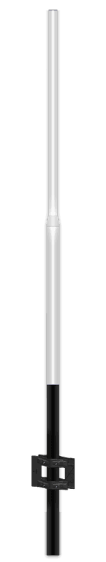 Aluminium mast Ø120/90-4000mm boven maaiveld - wit + bitumen
