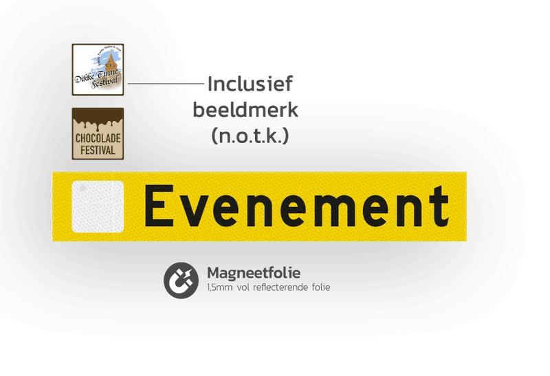 Magneetbord 790x130x1,5mm - [LOGO] Evenement