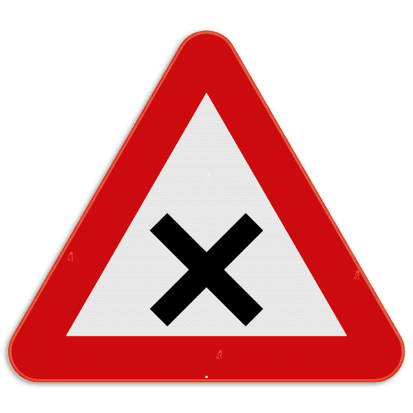 Verkeersbord SB250 B17 - Kruispunt waar de voorrang van rechts geldt