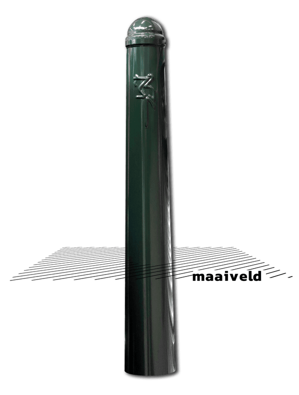 Hagenaartje trottoirpaal staal - Ø164x1500mm - RAL6012 inclusief stadswapen