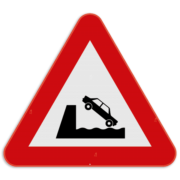 Verkeersbord SB250 A11 - Uitweg op kaai of oever