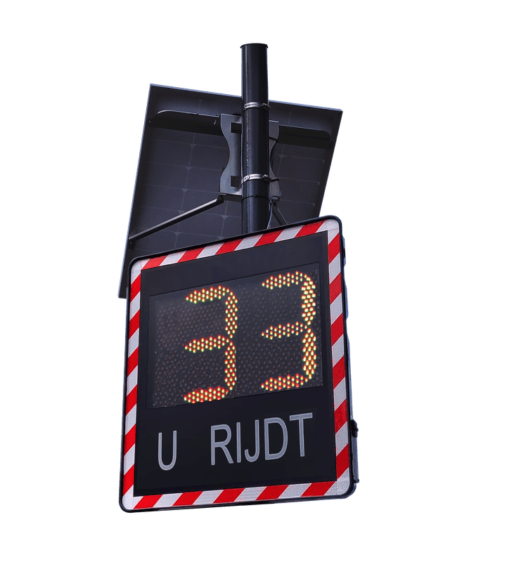 Snelheidsdisplay LED (I-SAFE TS1) met datacollectie