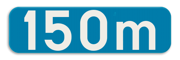 Panneau SB250 - G type Ia - Indication d'une distance
