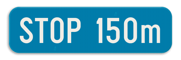 Verkeersbord SB250 G type Ib onderbord - Aanduiding van een afstand - 700x200mm