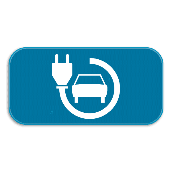 Verkeersbord SB250 GVIId Onderbord - oplaadpunt voor elektrische wagens - 400x200mm
