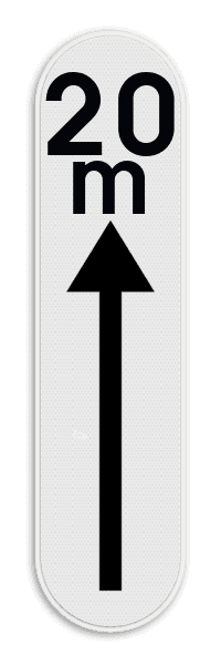 Verkeersbord SB250 G type Xc onderbord - Reglementering op korte afstand