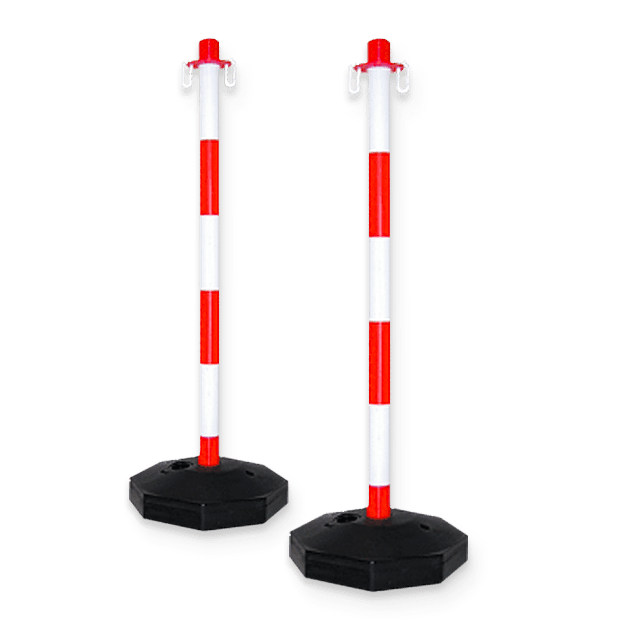 Kit de 2 poteaux de guidage en plastique avec pieds remplissables