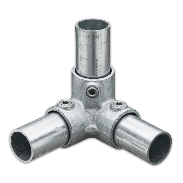 Pièce d'angle à trois voies 90 degrés - Raccord de tube en acier galvanisé