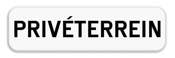 Verkeersbord - Priveterrein