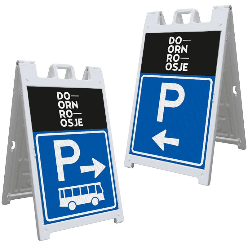 CarrySign TS 635x1140mm - Panneau chevalet entiérement réfléchissant