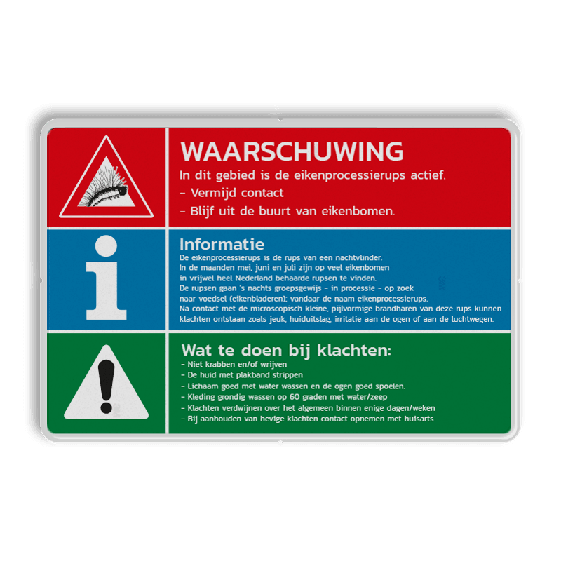 Informatiebord - Eikenprocessierups - eigen ontwerp