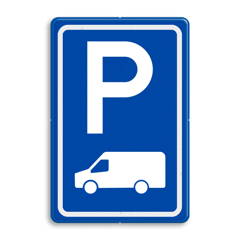 Verkeersbord RVV E08p - parkeerplaats transporter busje