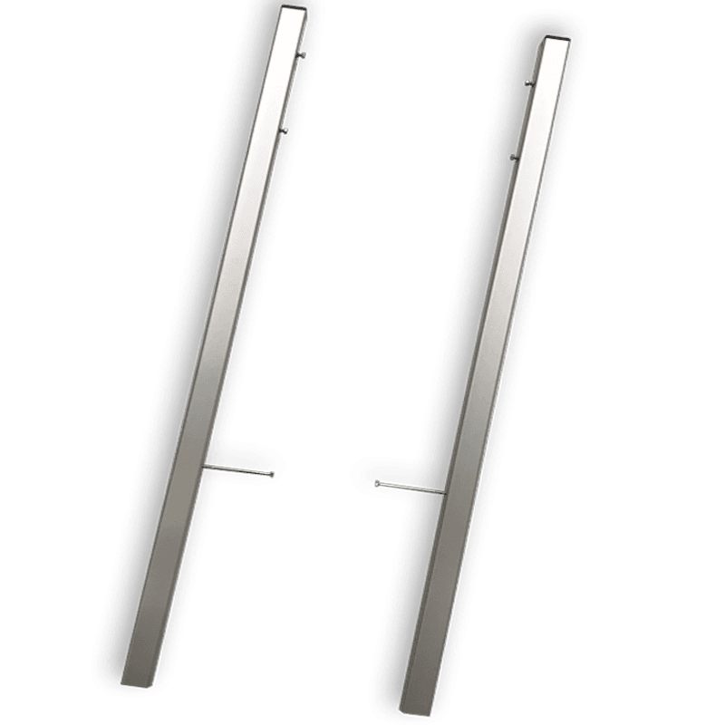 Montants  TS3 (60x60mm) - Aluminium brossé - kit de 2 pièces