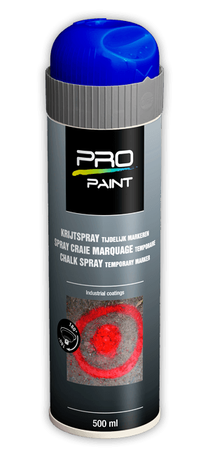 Krijtspray - blauw - tijdelijke markeerspray - 500 ml
