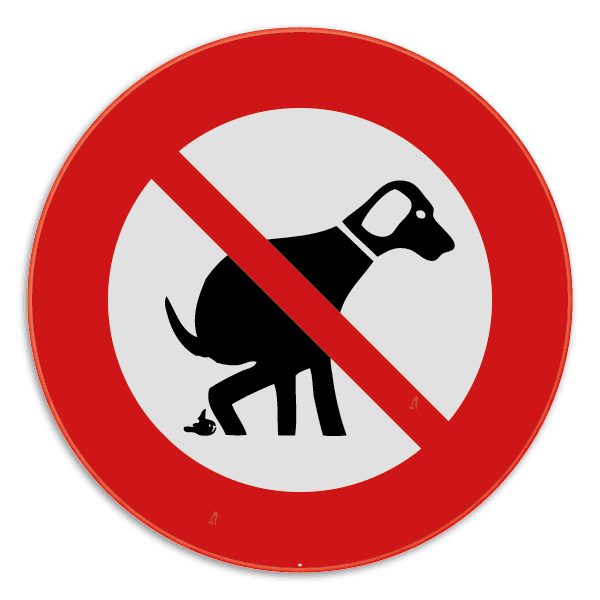 Panneau “Déjections de chien interdites” – signalisation propreté canine