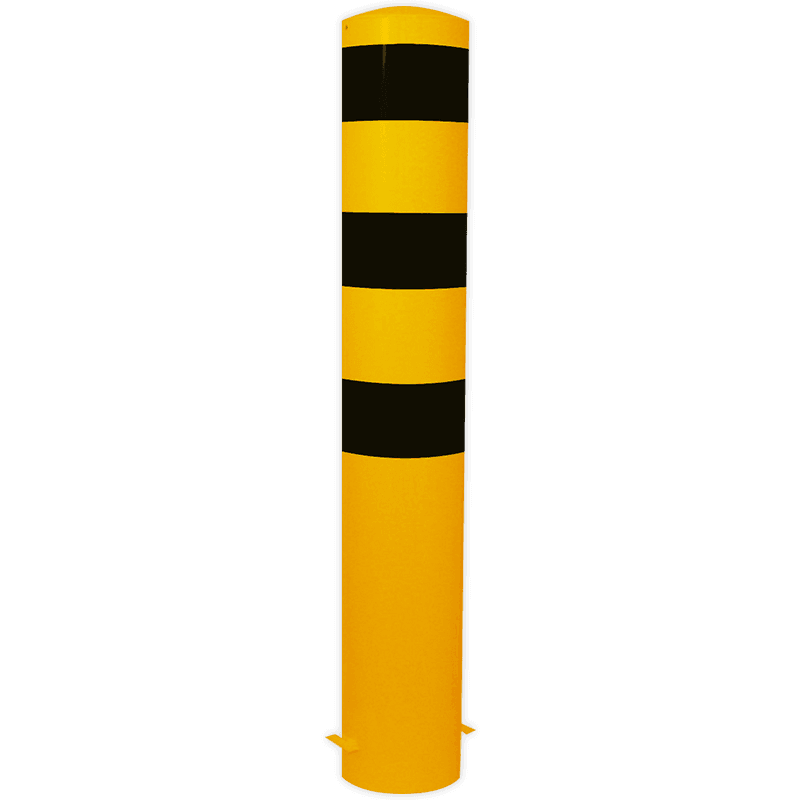 Poteau de protection Ø193x1500mm avec fixation dans le sol - galvanisé ou jaune/noir