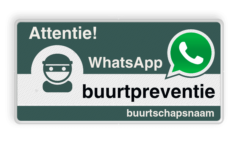WhatsApp Attentie Buurtpreventie Informatiebord 05t - L209wa-g