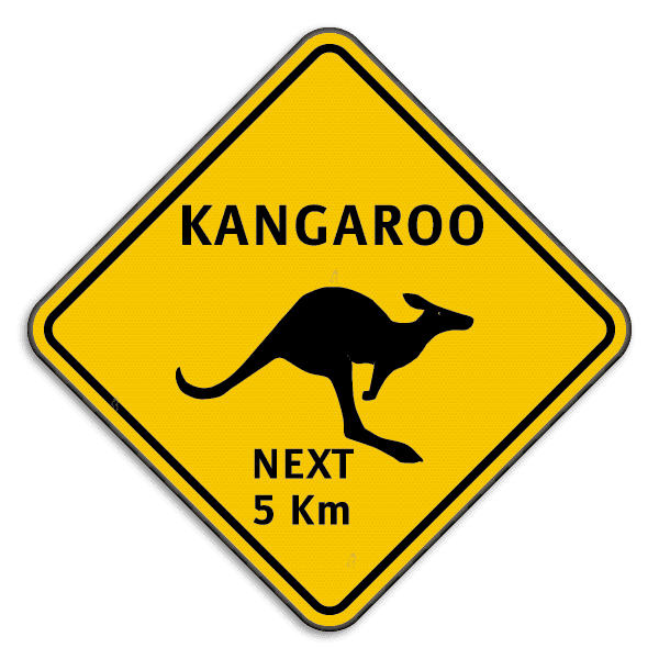 Panneau de signalisation Australien - Kangaroo