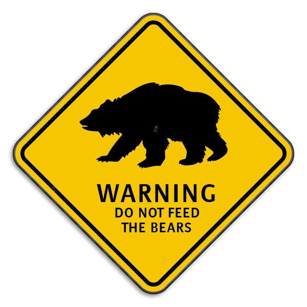 Verkeersbord Canada - Bear