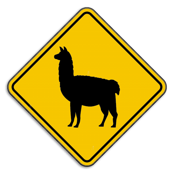 Panneau de signalisation - Lama