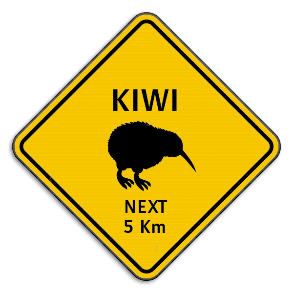 Verkeersbord Australië - Kiwi