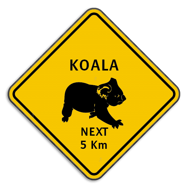 Panneau de signalisation Australien - Koala