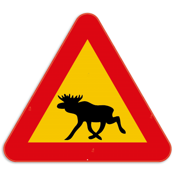Panneau de signalisation Suédois - Élan