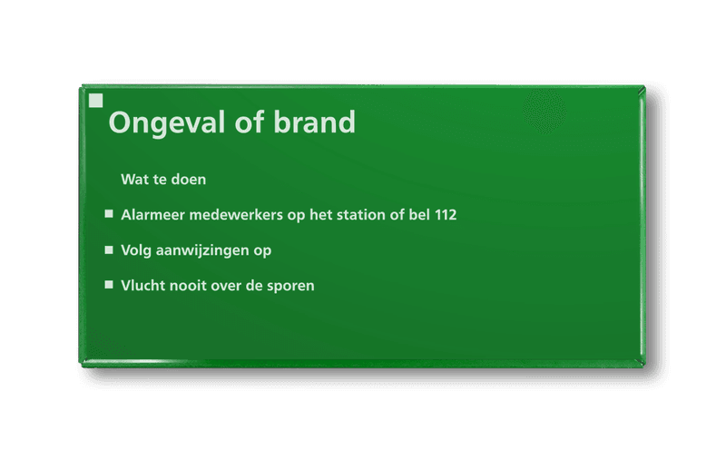 Huisregelbord 320x160x25mm RAL6024