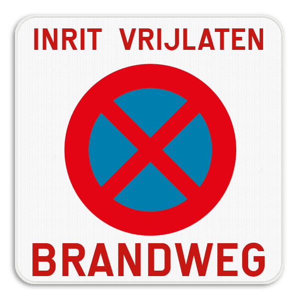 Parkeerverbod - Brandweg + E3