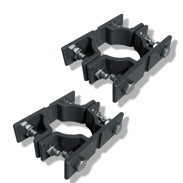 Kit de supports de fixation dos à dos gris (2 pièces)