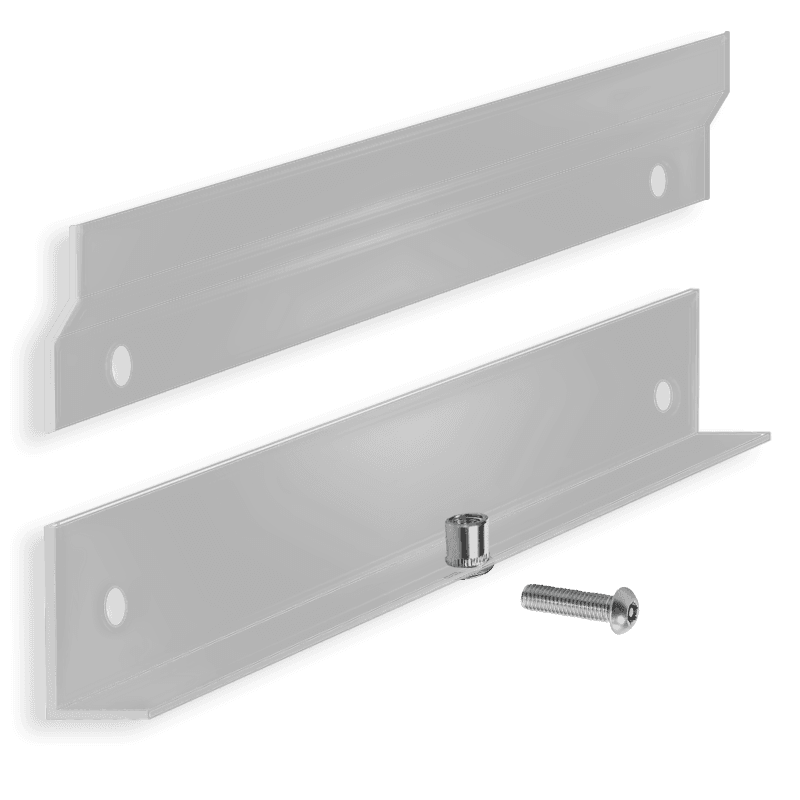 Montageset 260mm vlakke wand - ProRail - Stationsborden