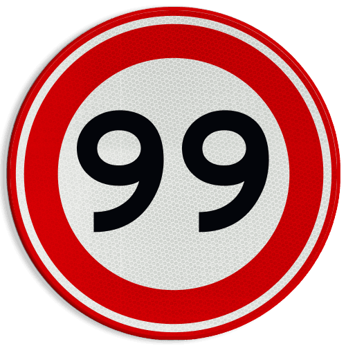 Verkeersteken A01-00 vrij invoerbaar
