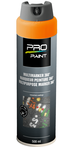 Multimarker fluorescerend oranje - 360 graden spuitkop - 500 ml