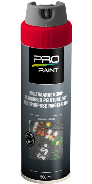 Multimarker fluorescerend rood - 360 graden spuitkop - 500 ml