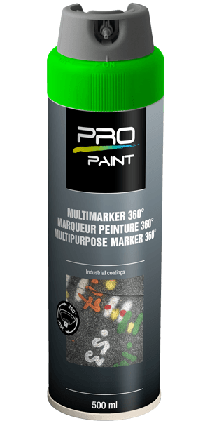 Spray de marquage fluorescent vert 360° – 500ml