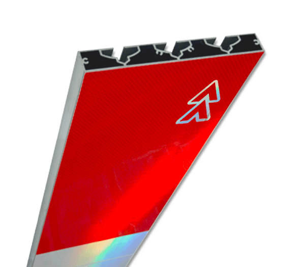Schrikhekplank 2500mm lang VERZWAARD blokmotief - klasse 3 + logo