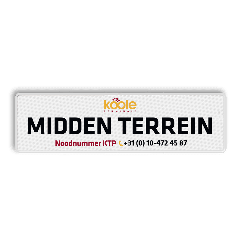 Informatiebord rechthoek reflecterend + EIGEN TEKST