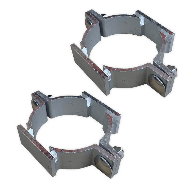 Kit de 2 supports recto-verso pour poteau rond - plusieurs dimensions