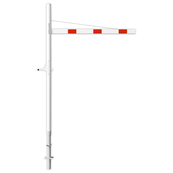 Limiteur de hauteur variable 1,8 - 2,8 mètres - Horizontal et rotatif en une pièce - Montage dans le sol